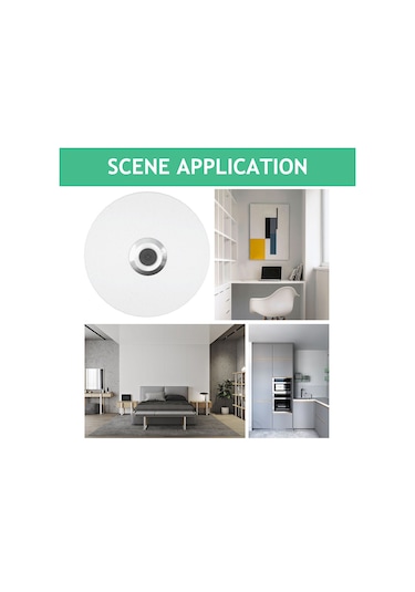 Sade Plafonyer Tavan Lambası Akıllı Uzaktan Kumanda Modern Plafonyer Çok Renkli