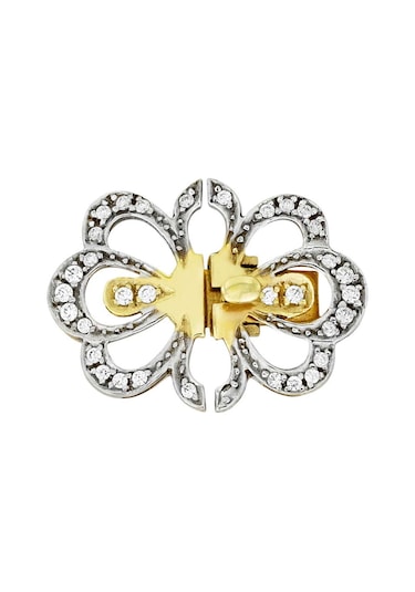 Altın Çiçek Klips T007709 Gri - Gold