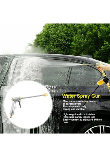 Samdoo Brasslı Zink Alyuminyum Su Spreyi - Ayarlandırabilir Basınçlı, Bahçe Sulama Ve Araba Yıkama İçin Uygun, 3/4 İnç Hortum Bağlantısı
