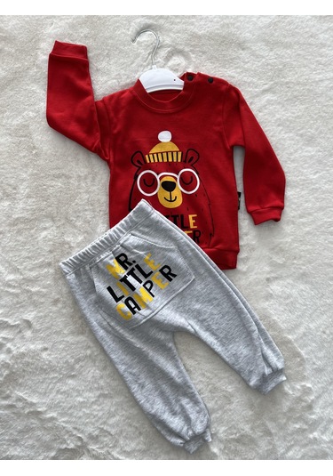 Yılbaşı Kostümlü Köpek İkili Takım Kırmızı