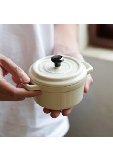 200ml Seramik Kahvaltı Kasesi Kapaklı Ramekinler Fırına Uygun Krem Brulee, Mini Güveç Sufle Kapağı Ve Fransız Soğan Çorbası İçin Sap Yeşil