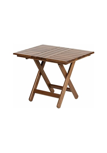Bahçeme Kaş 50X70 Katlanır Ahşap Bahçe Balkon Sehpası