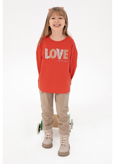 U.s. Polo Assn. Kız Çocuk Nar Çiçeği Sweatshirt 50298159-vr239 Nar Nar Çiceği