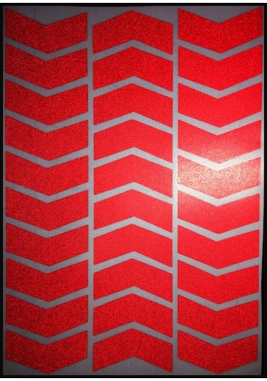 Ok Şeklinde Reflektif Kırmızı Sticker Çınar Extreme