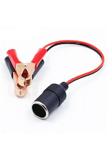 Araç Akü Terminali Klipsli Çakmak Güç Soketi Kablo Boyu 30cm
