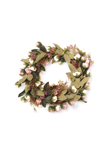 Hermoso Pembe Gül Çelengi Ev Dekorasyonu Çiçek Taç Model 30cm