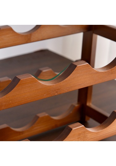 Yifomall Ahşap Masaüstü Şarap Rafı - Evde Kullanıma Uygun, 2 Katlı 8 Şaraplık, Minimalist Tarz, Konforlu Ve Dayanıklı