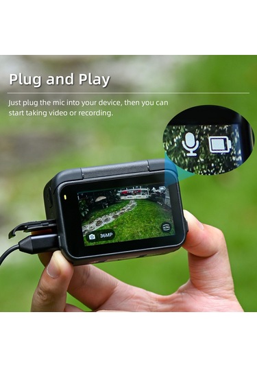 Insta360 Ace / Ace Pro Sunnylife Yaka Klipsi Type-c Kayıt Mikrofonu İçin Siyah Diğer