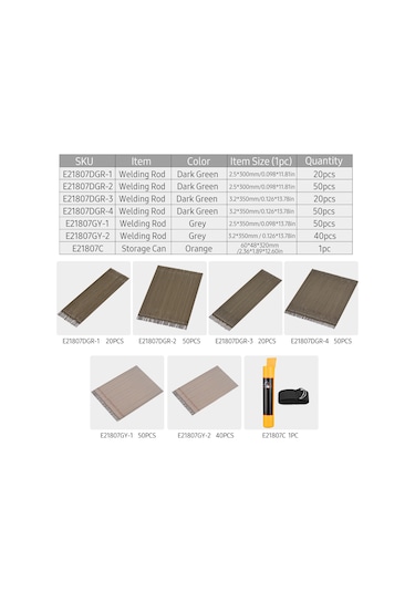 Yuntech01 Stainless Steel Welding Rods 2.5x350mm, 20 Pieces - High-quality Welding Electrodes