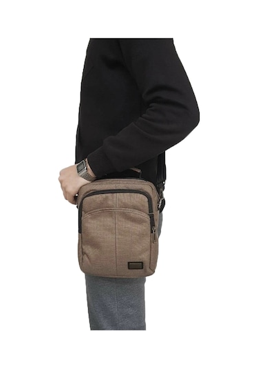 Strong Kanvas Dikey Çapraz Askılı El Çantası Ve Omuz Çantası Bakı Bakır