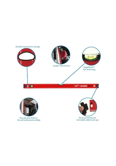 Milwaukee Ağır Hizmet Tipi Slim Su Terazisi 80Cm - T4932459092