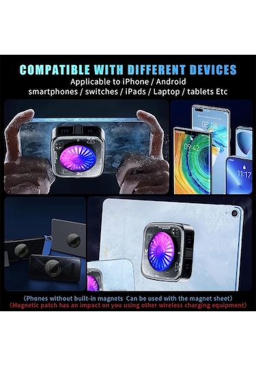 Techbloom Siyah Semiconductor Süper Soğutucu Radyatör Üç Seviyeli Soğutma Ayarlı Es Uyumlu Sessiz Kullanım