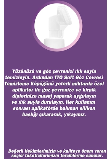 Tto Soft Aplikatörlü Göz Çevresi Temizleme Köpüğü 150 ML