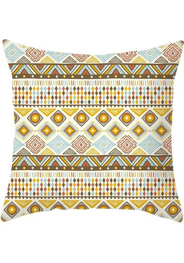 Yeni Sade Tarzda Baskılı Yastık Kılıfı No.36 Ekru