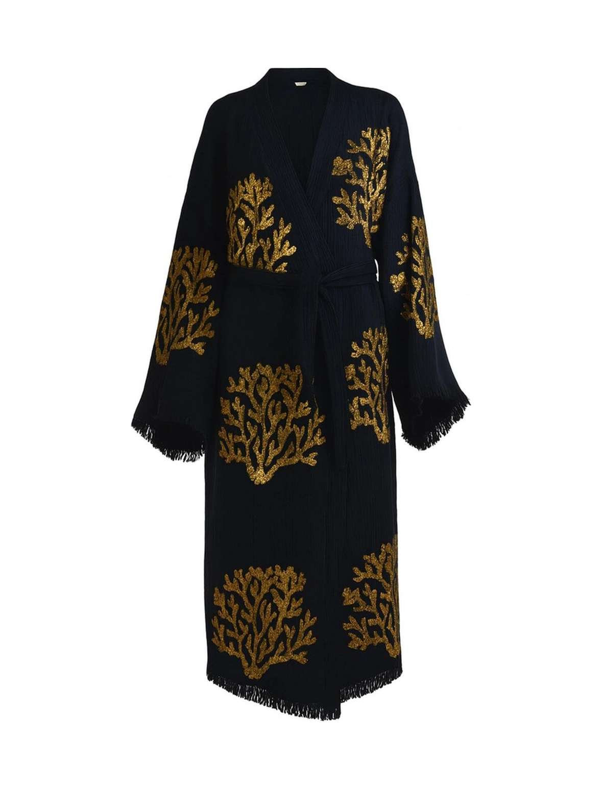 Brandsmithshop Siyah Ethereal Coral Kimono Çok Renkli
