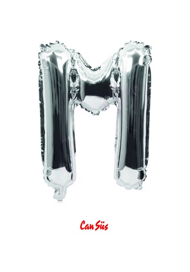 Harf Folyo Balon Gümüş 100cm 40 Inç M