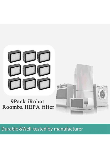 Yaleker Irobot Roomba I-j-e Serisi İ7,i3,i6,i8,e5,e6,e7 İçin 9 Adet Hepa Filtre Seti - Yüksek Verimli Toz Ve Saç Tutma - Süpürge Performansını Korur