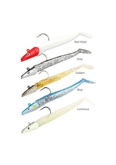 Valkyrie 5 Adet 12cm 20gr Silikon Jig Balık Yem Seti Çipura Levrek Katili Kutulu