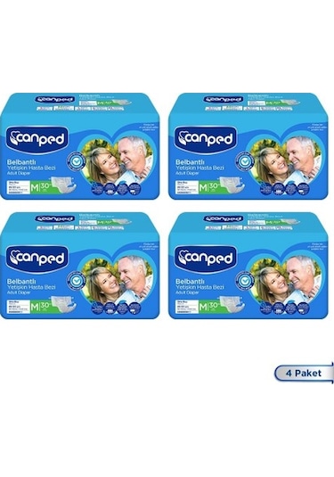 Canped Belbantlı Tekstil Yüzeyli Hasta Bezi Orta Boy Medium 120 PKT.CANPED.089 M