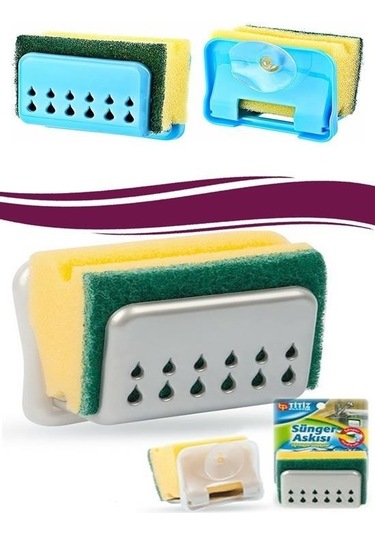 Woody Sofia Pratik Mutfak Lavabo Vantuzlu Bulaşık Süngeri Askısı Aparatı Diğer