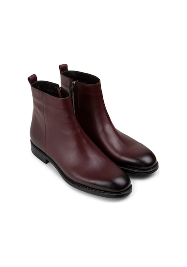 Deery Hakiki Deri Bordo Erkek Bot - 01921mbrdc01 Bordo