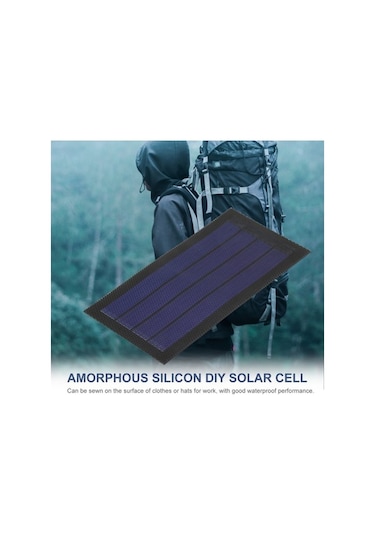 Pazly 1w 6v Esnek Güneş Paneli, İnce Amorf Silikon, Dıy Su Geçirmez Kamp & Bahçe Işık Fan Pompa Uyumlu