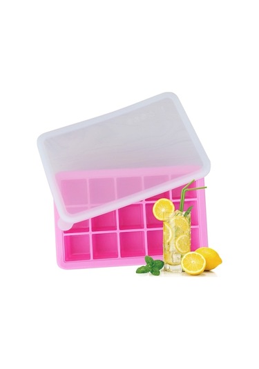 15 Izgara Silikon Buz Kalıbı, Kaldırılabilir Kapaklı, Kolay Buz Çıkarımı, Yemek Kalitesi, Ev Ve Restoran Kullanıma Uygun Çok Renkli Çok Renkli