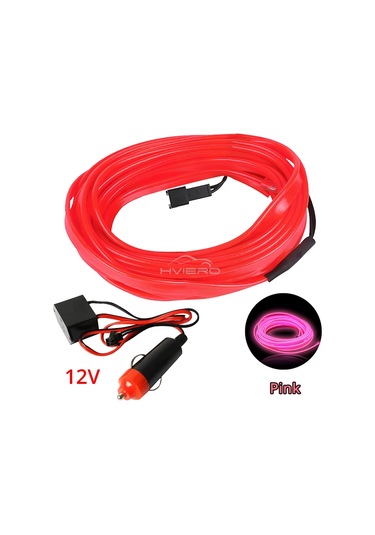 Sıcak Satış 1/2/3/5m Araba Iç Aydınlatma Led Kapı Şeritleri Dekorasyon Çelenk Teli Pink-cigarett 3m 1 Piece Set