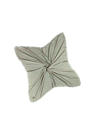 Enba Pamuklu İğne Oyalı Namaz Ve Mevlüt Örtüsü 110x110 Cm Vizon
