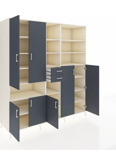 Kronos Dolap 17 Raflı 2 Çekmeceli 7 Kapaklı 220x59x243 Aytaşı-antrasit/antrasit Antrasıt/antrasıt Kronos Dolap 17 Raflı 2 Çekmeceli 7 Kapaklı 220x59x243 Aytaşı-antrasit/antrasit Antrasıt/antrasıt