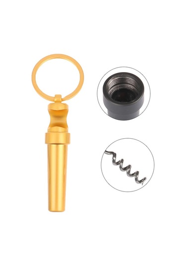 3 In 1 Şişe Açacağı Anahtarlık Açık Taşınabilir Mini Şarap Bira Konserve Açacağı Siyah