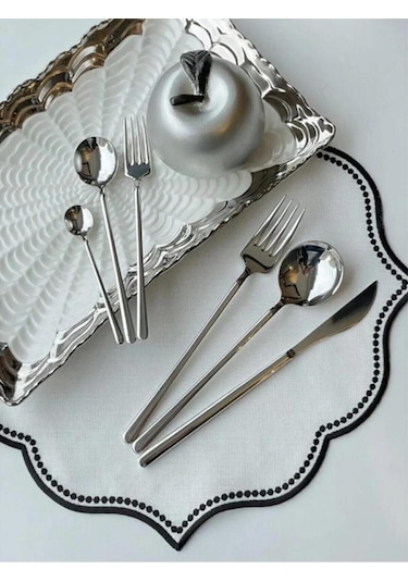 Arow Milano 36 Parça Çatal Kaşık Bıçak Seti 6 Kişilik Gümüş Tr-3701 Inox