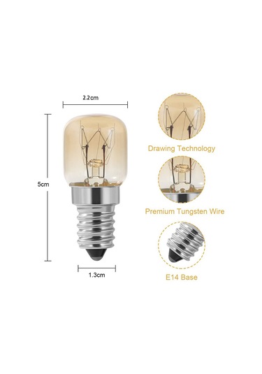 Fırın Ampulü, 4 Adet E14 Fırın 15w, Ses Cap Clear Pac Pigme Fırın Lambası