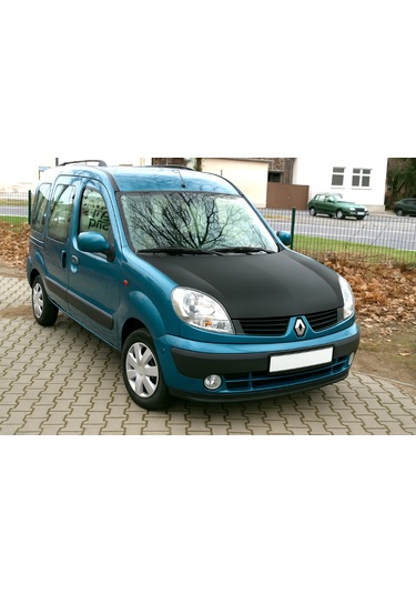 Renault Kangoo 2003 2007 Tam Kaput Koruyucu Suni Deri Maske Siyah 1 Adet