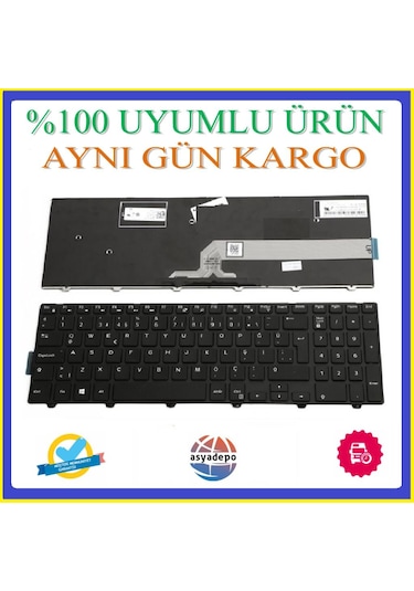 Dell Uyumlu Inspiron 15R 3543 Klavye Tuş Takımı Siyah Tr