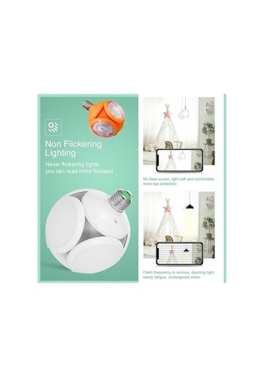 Pazly Futbol Şekilli Ufo Lamba: Bluetooth Hoparlörlü, Tasarruflu, Kolay Kurulum, 360 Aydınlatma Beyaz Beyaz