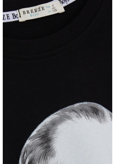 Breeze Girls & Boys Atatürk Baskılı Uzun Kollu Tişört 5-9 Yaş, Siyah-siyah Siyah