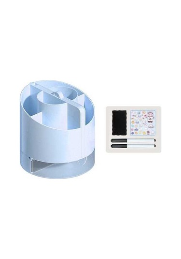 Dancemonkey Beyaz, Pembe, Siyah Abs Kalemlik Seti 12x12x13cm Mavi, 12 Parça Mavi