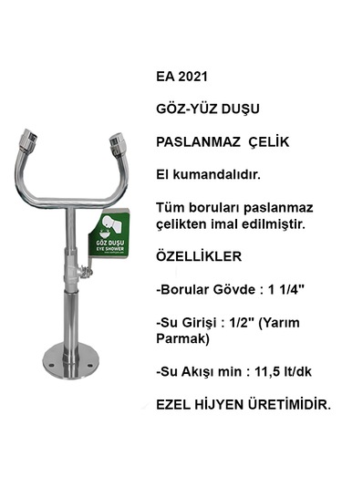 Ea 2021 Acil Göz Yıkama Ve Duş Üniteleri