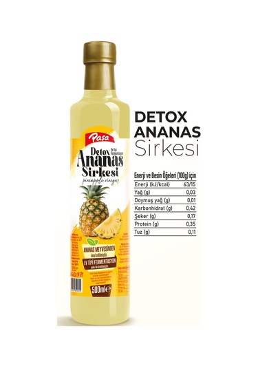 Detoks Ananas Sirkesi 500 Ml