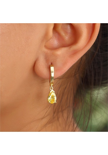 Azuris 925 Ayar Gümüş Damla Taş Küpe N11.15292