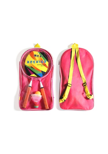 Vkemall Çocuk Badminton Seti: Nylon-alloy Raketler, Toplar, Çanta İçeren Spor Oyuncak Paketi Pembe