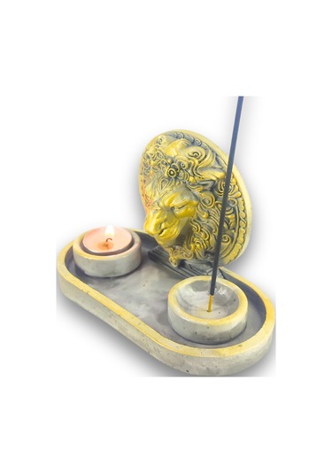 Aslan Çubuk Tütsülük Ve Tealight Beyaz