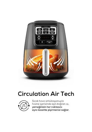 Karaca Air Pro Cook XL 2 in 1 Konuşan Airfryer Fritöz 4 Kişilik