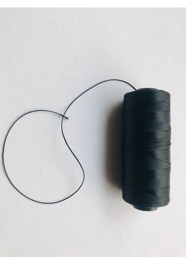 Siyah Renk Makaralı Kalın Tesbih İpi.110 Metre..80 Gram Dır