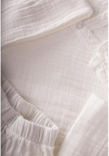 Cigit Organik Hastahane Çıkışı Bebek Takımı 0-3 Ay Ekru Ekru