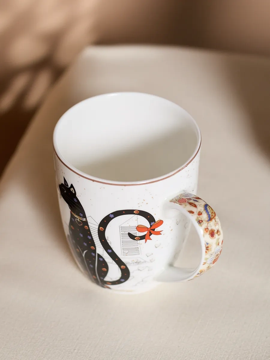 Lefard "paris Kedileri" Porselen Çay Ve Kahve Bardağı 400 Ml 159077508 Siyah