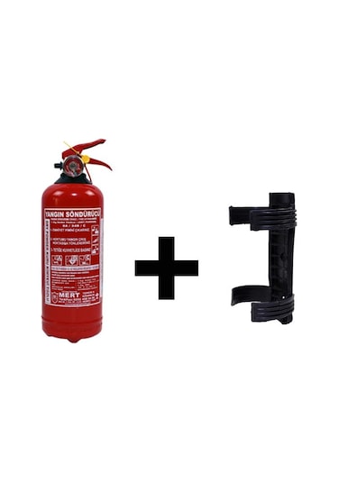 Araç için Uygun Yangın Söndürme Tüpü Söndürücü 1 KG + Askı Aparatı