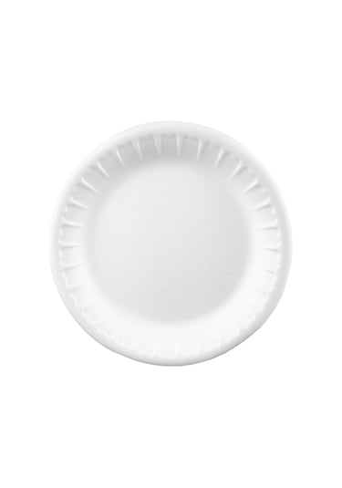Köpük Tabak Yuvarlak Küçük Boy 100 Adet Çap:17cm Beyaz