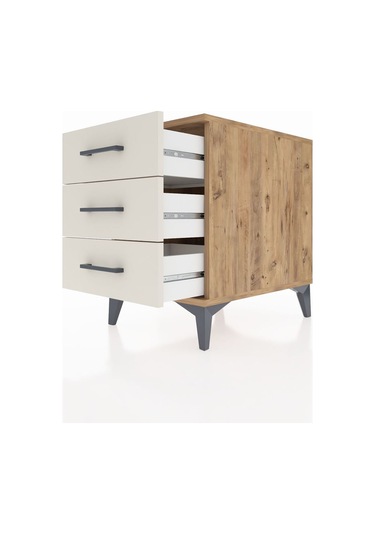 Kronos Komodin 3 Çekmeceli 44x59x64 Çam-aytaşı Çam
